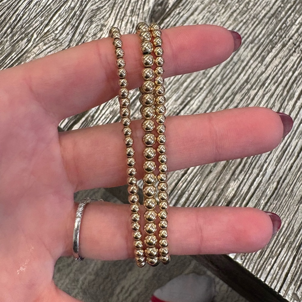 14K Gold Filled Beaded Bracelets